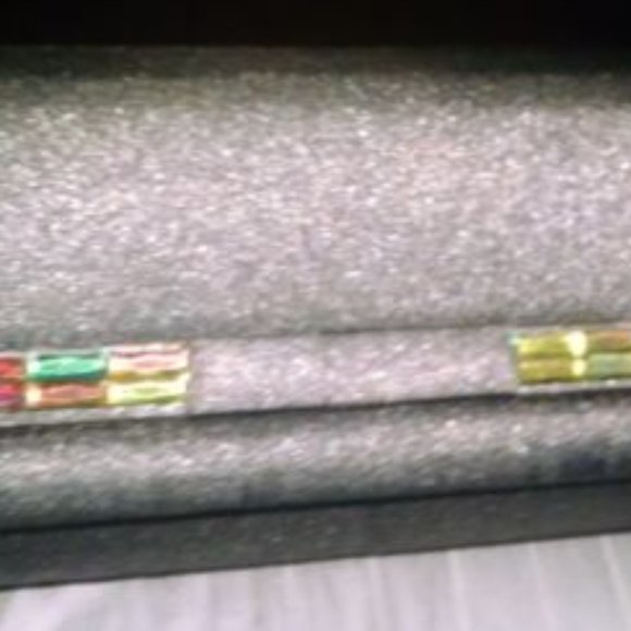 BORGHESE PRISMATIC CLUTCH BAG PURSE PRISM SATIN RAINBOW BAGUETTE PROM OCCASION - Picture 6 of 8